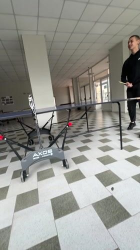 Man plays table tennis in Dryanovo room