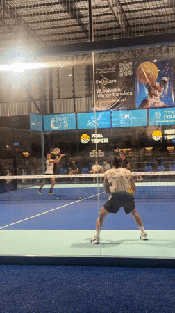 Padel match and toddler playtime at a Ko Samui indoor court
