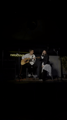 Acoustic duo performs live set in Krasnoyarsk venue