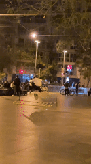 Young skateboarders gather for evening session in Barcelona plaza