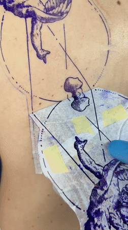 Sofia tattoo artist applies inspirational angel design to client