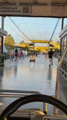 Evening amusement activities along Kazan's illuminated waterfront promenade