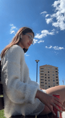 Woman documents morning walk through Šušanj, Montenegro with selfies