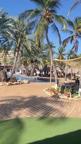 Resort pool area captured on video in Porlamar, Venezuela