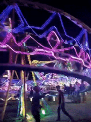 Nighttime carnival draws families to illuminated rides in Sragen
