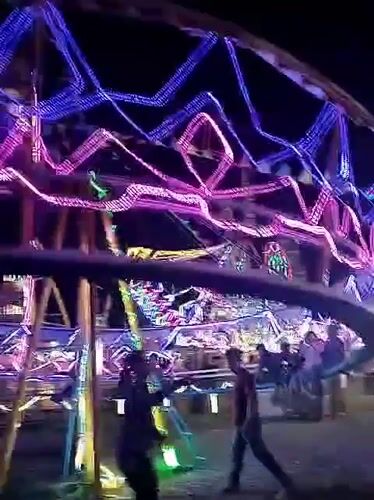Nighttime carnival draws families to illuminated rides in Sragen