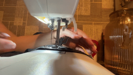 Evening domestic activities captured in Razdol'e: sewing, snacking