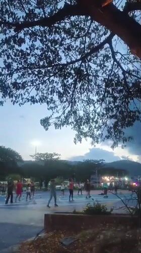 Public aerobics session held in Baan Chaweng plaza