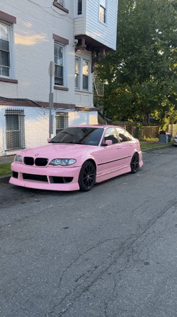 Pink BMW spotted parked on Newburgh residential street