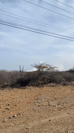 White smoke plume spotted near El Espinal, Venezuela