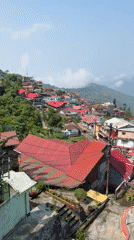 Clear morning views captured of Kurseong hillside town
