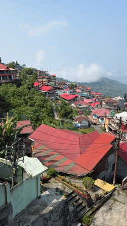 Clear morning views captured of Kurseong hillside town