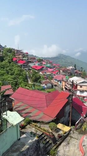 Clear morning views captured of Kurseong hillside town