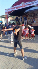Indonesian Independence Day celebration with stage performances in Krian