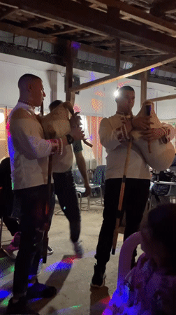 Traditional bagpipe performance draws audience in Isperihovo, Bulgaria