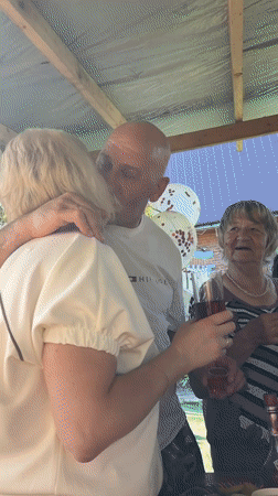 Family celebration gathering in Urmanets, Russia spans afternoon hours