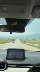 Dashboard camera captures highway drive near Beirut