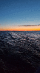 Twilight seascape captured on video in Russia