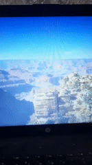 Aerial canyon and desert landscape footage viewed in Kharkiv