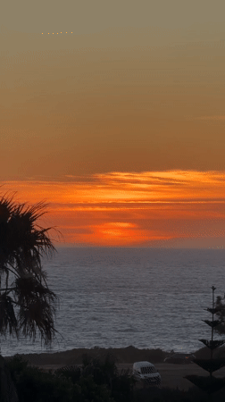 Sunset documented from multiple viewpoints in Tangier, Morocco