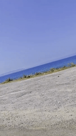 Coastal drive captured on video near Gouves, Greece