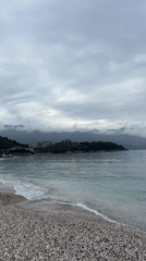 Early morning beach gathering in Budva draws five swimmers