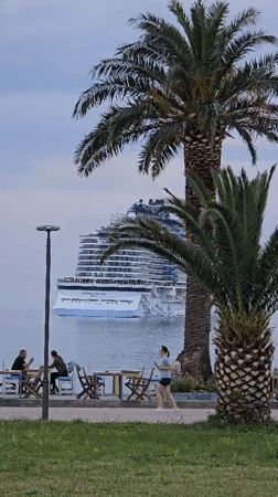 Norwegian Viva cruise ship docks at Bar, Montenegro port