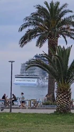 Norwegian Viva cruise ship docks at Bar, Montenegro port