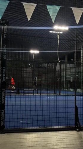 Night session at a padel club in Mexico City's Reforma