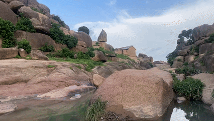 Jos street life and granite boulder landscapes, one afternoon