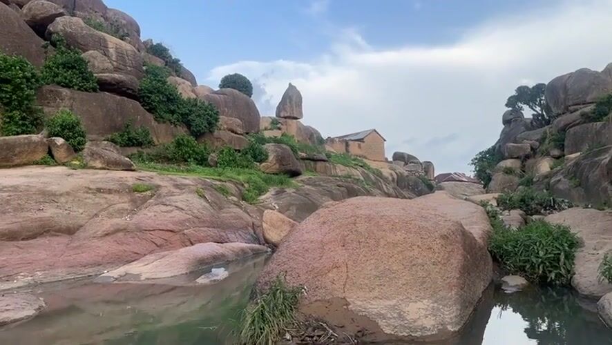 Jos street life and granite boulder landscapes, one afternoon