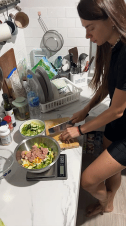 Woman cooks meal in Thai kitchen, car trouble at 7-Eleven