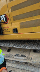 Early morning construction activity recorded in Hristiyanovo, Bulgaria