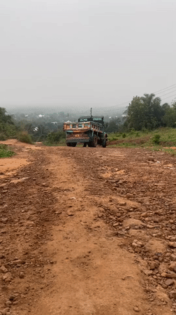 Rural Nigeria landscapes documented during hazy morning hours