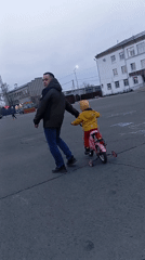 Casual moments captured in Yurgamysh: father-child walk, woman's selfie