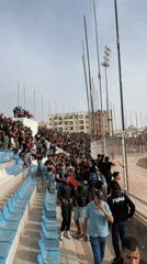 Crowd gathers at stadium in Safi, Morocco
