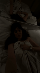 Woman photographed in bed in Batumi, Georgia