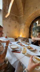 Restaurant dining in atmospheric Kyiv venue with burrata and cocktails