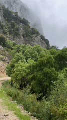 Foggy morning conditions documented in Fethiye mountain landscape