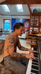Late-night piano session captured in North Vancouver home