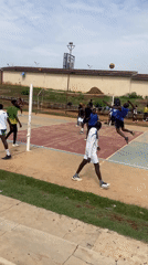 Community volleyball game observed in Gura Top, Nigeria