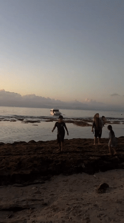 Sunset from multiple angles on Nusa Penida's coastline