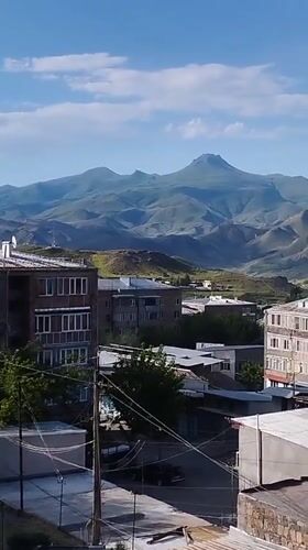 Dawn townscape view recorded in Yeghegnadzor, Armenia