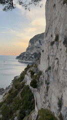 Evening coastal views documented along Capri's scenic clifftop pathways