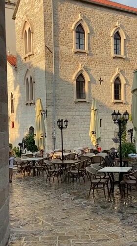 Summer afternoon across Budva's old town and waterfront