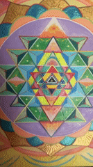 Witness documents spiritual art, mandalas, Vietnamese calligraphy, injured man