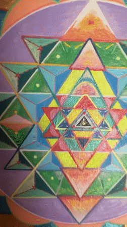 Witness documents spiritual art, mandalas, Vietnamese calligraphy, injured man