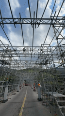 Bridge construction ongoing at Đurđevića Tara, Montenegro