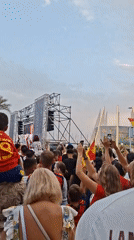Torrevieja turns out for a public Spain soccer screening