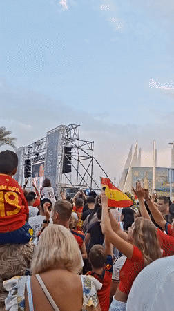 Torrevieja turns out for a public Spain soccer screening